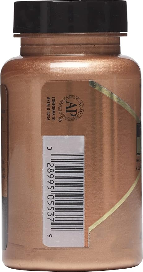 FolkArt Treasure Brilliant Metallic Paint, 4 oz, Rose Gold