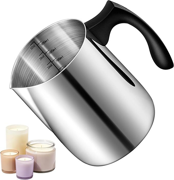 Candle Making Pouring Pot, 32 oz Stainless Steel Wax Melting Pot