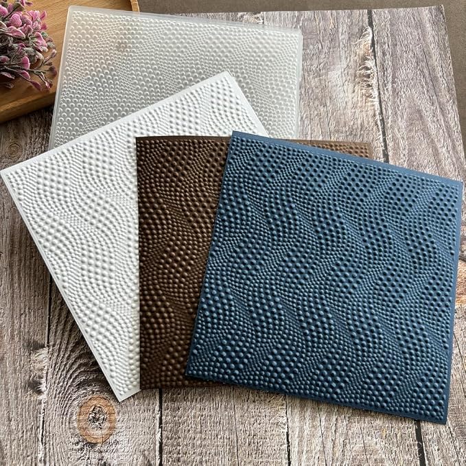 Bubble Wave Background 3D Embossing Folder for Card Making Floral DIY Plastic Scrapbooking Photo Album Card Paper DIY, Embossing Template Paper Card Embossing Stencil