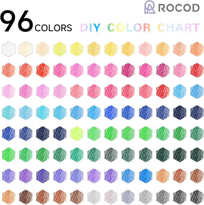 96 Colored Pencils for Adult Coloring Books, Drawing Coloring Pencils for kids, Soft Core Colored Pencil with Sharpener for Coloring, Drawing, Sketching