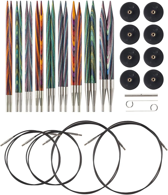 Knit Picks Mosaic Wood Interchangeable Knitting Needles Set - US 4-11
