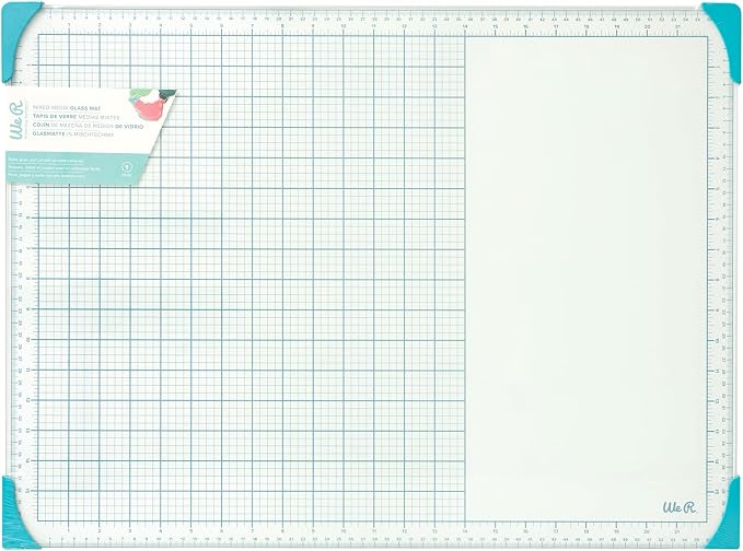 We R Memory Keepers, Glass Mat, 16 inches x 22 Inches, Heavy Duty, Perfect for Cutting, Paint Mixing, Scrapbooking, Crafts and More