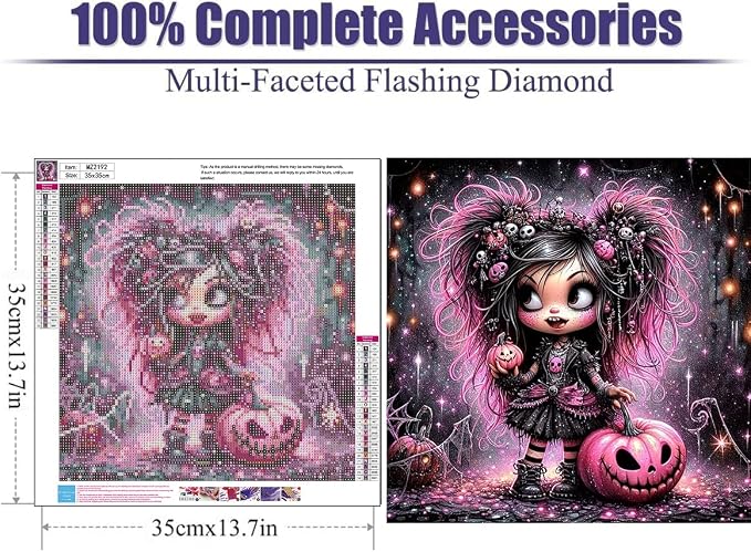 Lophomie Diamond Art Kits for Adults, 5D Halloween Diamond Painting Kits