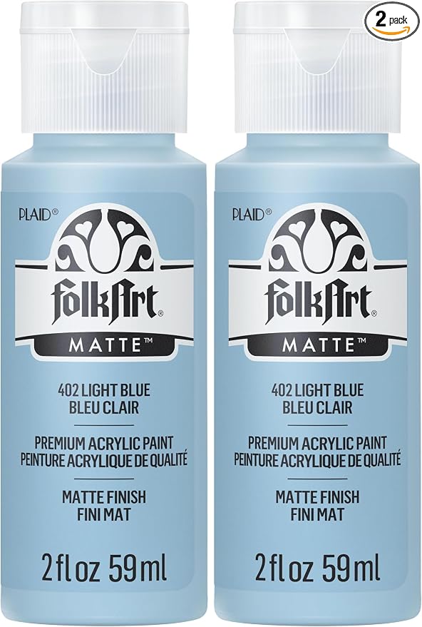 FolkArt Acrylic Paint (2 Ounce), 402 Light Blue (Pack of 2)