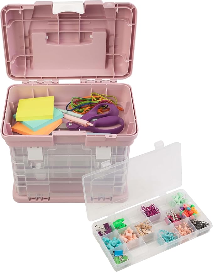 Stalwart Portable Tool Box for Women or Men, Pink