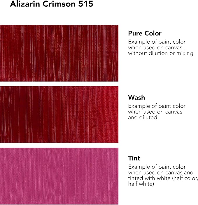 Daler Rowney Georgian Oil Paint Crimson Alizarin 38ml Tube - Art Paints for Canvas Paper and More - Oil Painting Supplies for Artists and Students - Artist Oil Paint for Any Skill Set