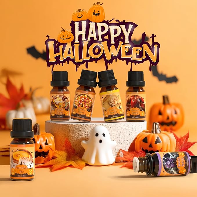 ARVIDSSON Halloween Fragrance Oil Set, Fall Essential Oils for Diffuser