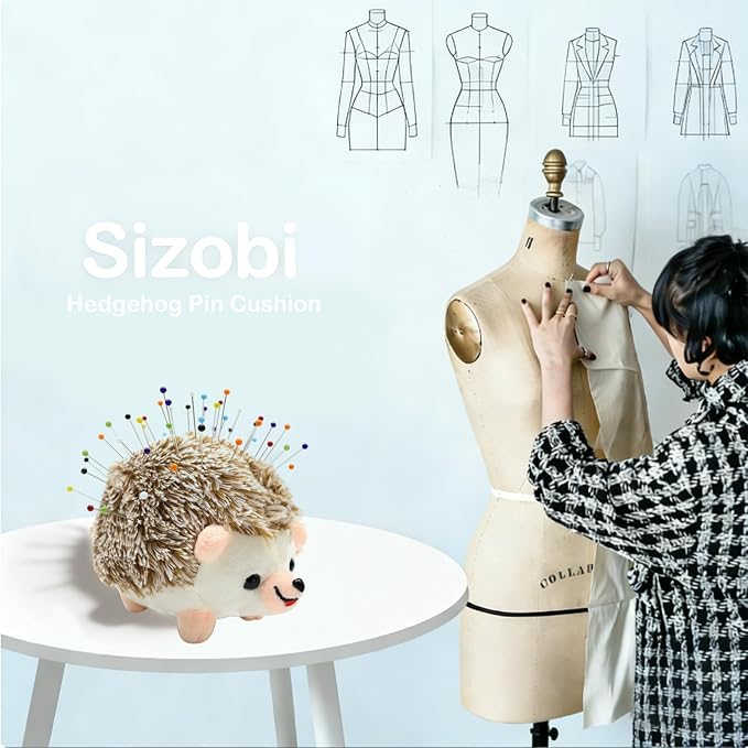 Sizobi Cute Hedgehog Pin Cushion for Sewing,Needle Holder Sewing Pin Holder