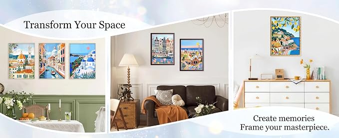 6 Pack Famous Buildings Diamond Painting for Adults,5D Diamond Art Painting for Adults Beginners,Scenic Spots DIY Full Drill Round diamonds Gem painting Crafts for Home Wall Decor and Gifts 10x12in