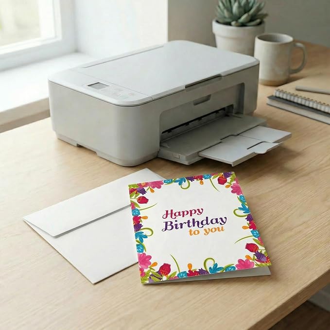 Heavyweight White Blank Cards With White Envelopes 4.25"x5.5" Greeting Cards Blank Cards And Envelopes Printable Note Cards With Corresponding Envelopes (25 Pack)