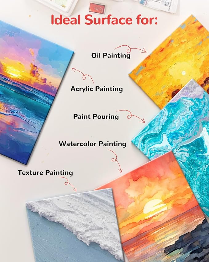 100 Pack 4x6 Inch Mini Painting Canvas Boards for Kids Mini Canvas Panels | White 100% Cotton for Acrylics Oil Watercolor Tempera Paints Art Class Supplies