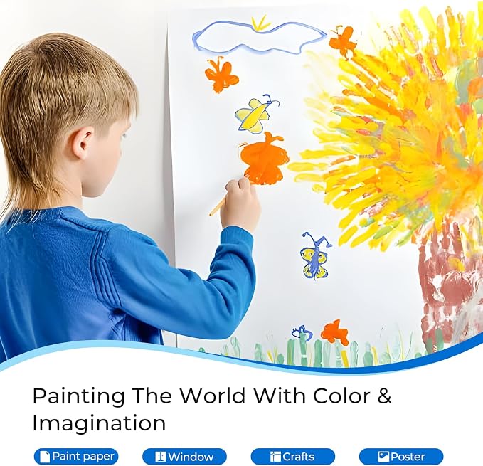 Nicpro 8 Colors Washable Finger Paint Set for Toddlers (4 oz), Non-Toxic | Baby Safe Paint for Hand and Feet, Mess Free Finger Painting Art Supplies for Kids Age 1-3 4 5 6+, Preschool Learning Gifts