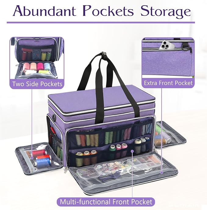 Anitor Sewing Supplies Organizer, Double Layer Sewing Storage Organizer