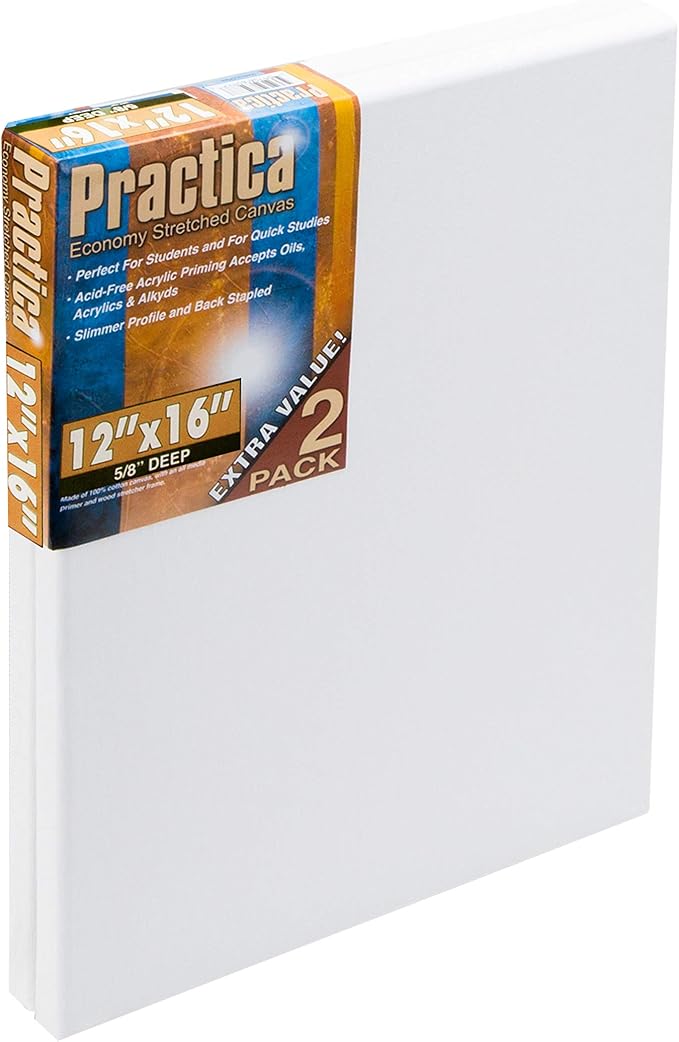 Bob Ross Master Artist Oil Paint Set Bundle with Aluminum Table Easel & 2-Pack 12x16 Stretched Canvas for Painting (3 Items)