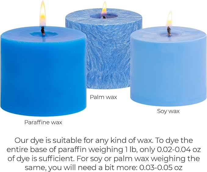 Blue Candle Dye 2oz for Soy Candle Making – Concentrated Wax Color Chips | Highly Concentrated Candle Wax Dyes – Candle Shop Premium Color Dye Chips for Soy Wax, Beeswax, Paraffin