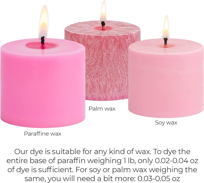 Bright Pink Candle Dye 2oz for Soy Candle Making – Wax Color Chips | Highly Concentrated Candle Wax Dyes – Candle Shop Premium Color Dye Chips for Soy Wax, Beeswax, Paraffin