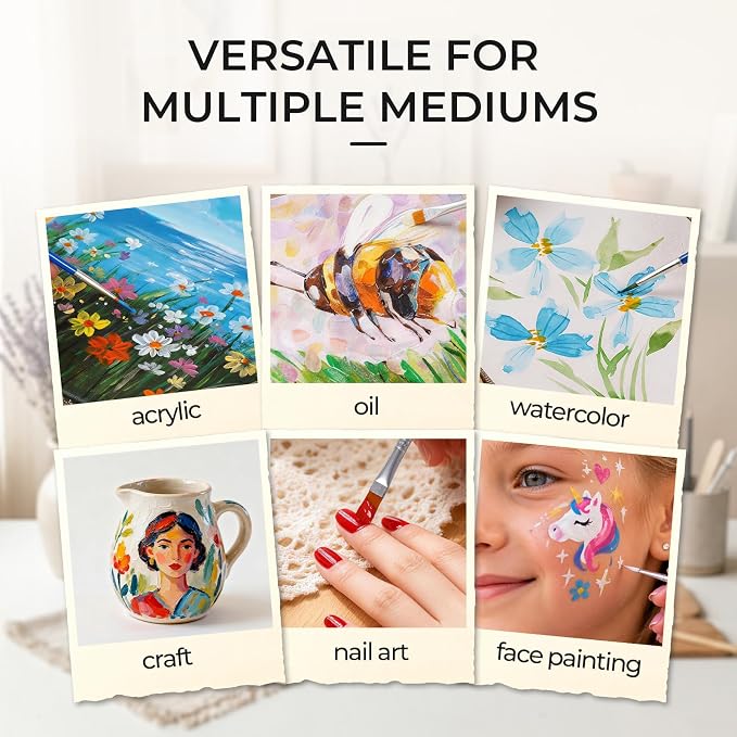 Smallbudi 300 PCS Small Paint Brushes Bulk for Kids Classroom