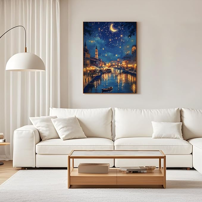 GEEHEIY Diamond Art Kits for Adults, 5D Starry Night Diamond Painting Kit