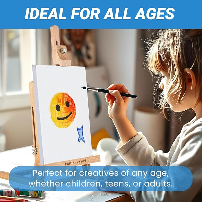 Falling in Art Basic H-Frame Tabletop Easel, Holding Canvas up to 12" High