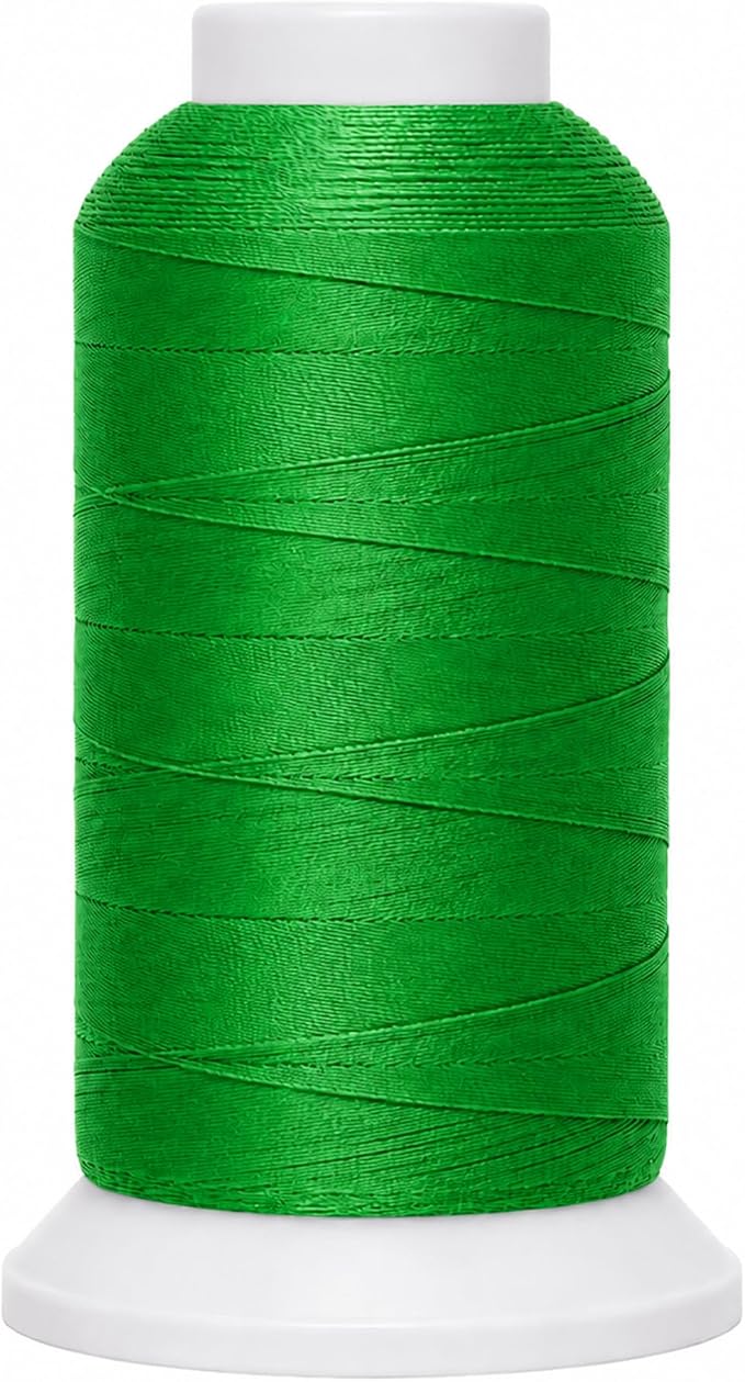 Mandala Crafts Green Tex 90 Polyester Heavy Duty Thread for Upholstery | 1500 Yds T90 UV Resistant Strong Thread for Leather Sewing, Marine, Drapery, Jeans, Hair Weaving & Extension, Outdoor