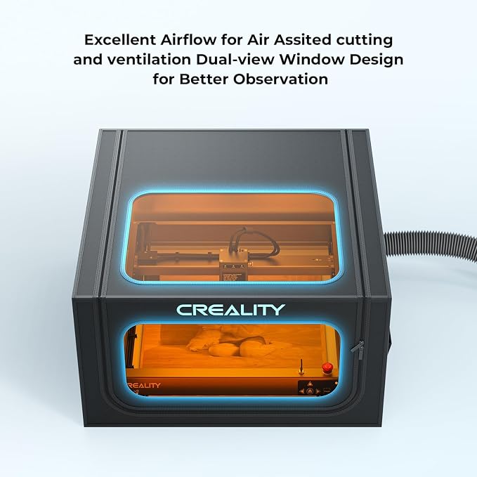 Creality Laser Engraver Enclosure 2.0, Universal Laser Engraver Protective Cover Tent, Fits for Most Laser Engraver Machine, Eye Protection, Insulates Against Noise, Fumes and Odors, 720x720x400mm