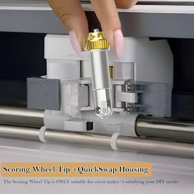 Scoring Wheel Combo Pack Tool, Scoring Wheel Compatible with Maker Machine, Single Scoring Wheel Tip+Double Scoring Wheel Tip and Drive Housing,for Making Cards,3D Home Decor Etc