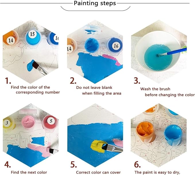 ldazao Mountain Paint by Numbers Kit for Adults Beginner Scenery Adult Paint by Number Kits Canvas Adults' Paint-by-Number DIY Oil Painting Kits for Gift Home Wall Decor 16x20 Inch