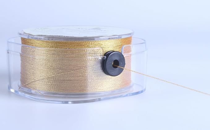 KONMAY 0.5mm Ornament String with Case, 326 Yards Golden and Silver Twine Thread for Jewelry Making, Crafting, Decoration, Gift Wrapping, Christmas Ornaments Hanging