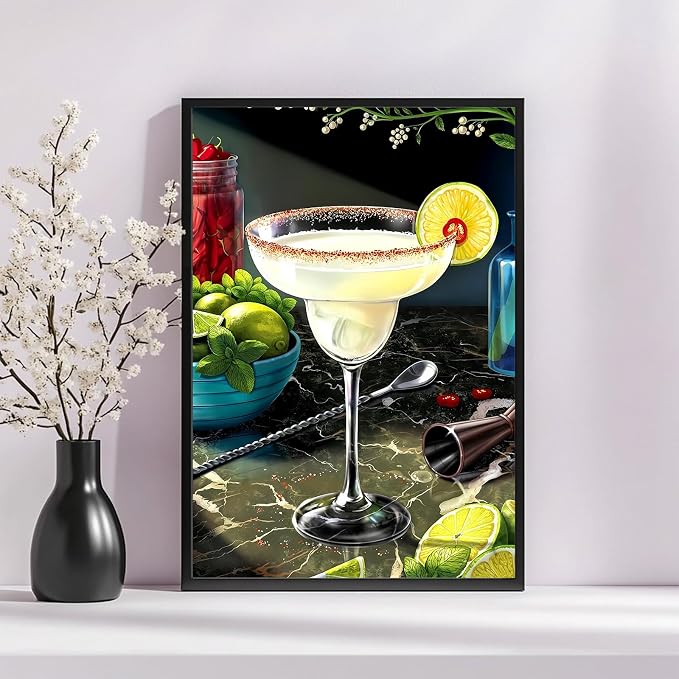 Cocktail Diamond Painting Kits for Adults, Diamond Art Kits, 12x16 in