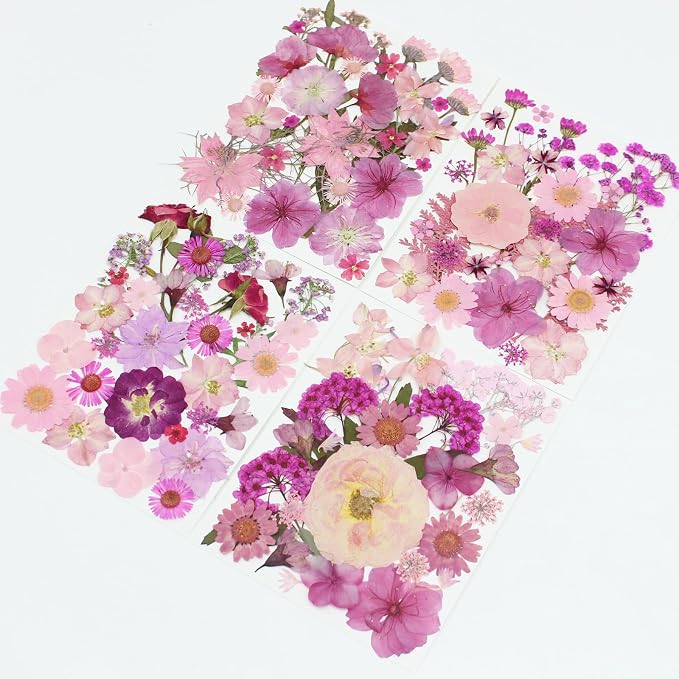 100PCS Natural Dried Pressed Flowers Leaves for Resin Molds Crafts