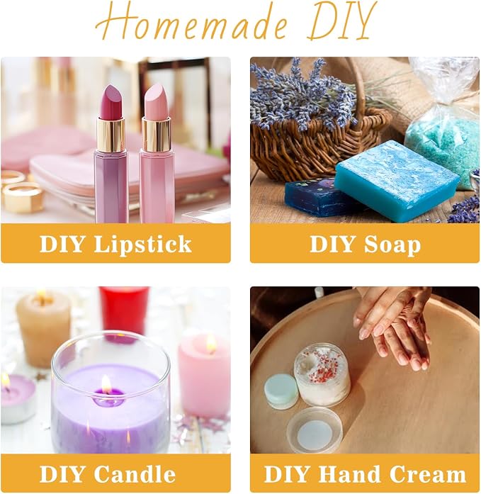 5lbs Beeswax Candle Making Kit with Electric Wax Melting Pot | candle honey bee wax making kit includes beeswax, wax melter with theremometer, wicks and more