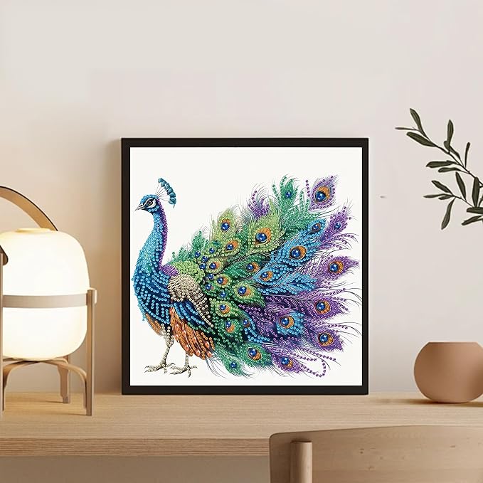 Peacock Diamond Art Kits for Adults Special Shape Diamond Painting