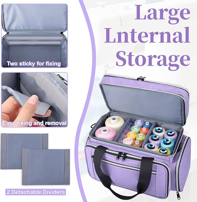 Anitor Sewing Supplies Organizer, Double Layer Sewing Storage Organizer