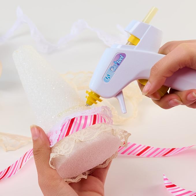 AdTech Cool Tool Kit with Low-Temp Glue Gun, White - Kid-Friendly, Safe for Crafting & Projects, Lightweight & Portable for Group Events (Pack of 12)
