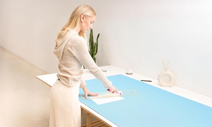 Elan Cutting Mat 36x72 Blue, Extra Large Self Healing Cutting Mat 36 x 72 Inch, 5-Ply Craft Board Blue, Hobby Board for Sewing and Quilting