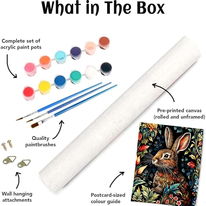 9 Pack Cute Animal Paint by Numbers Kit for Adults Beginner (Without Frame)