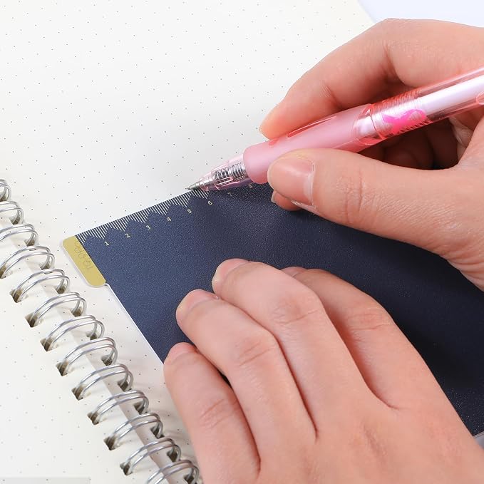 Thenshop 5 Pack A6 Yellow Pencil Board Reusable Notebook Accessory, Flexibility Layout Grids Board with Ruler Scale