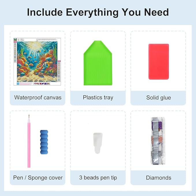 Fish Diamond Art Kits for Adults 14 x 14 inch