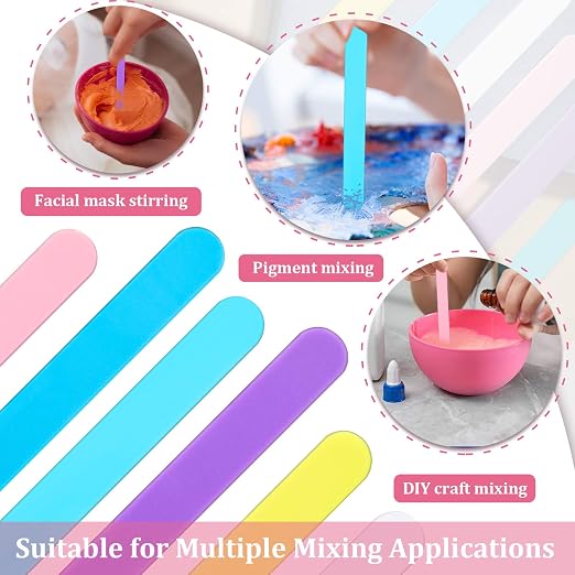 24 Pieces Stir Rod Sticks, Reusable Epoxy Resin Mixing Sticks