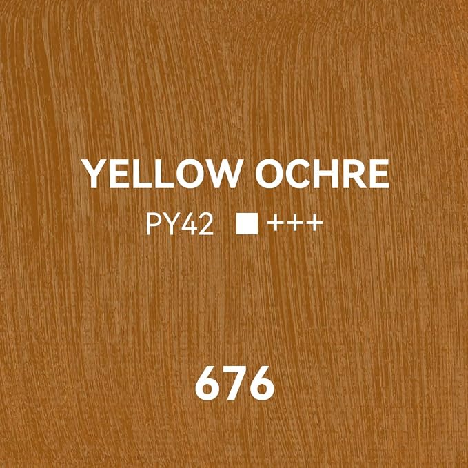 PHOENIX Yellow Ochre Oil Paint - Studio Oil Paint Single Large Tube - 170ml / 5.75 Fl oz. Yellow Ochre 676