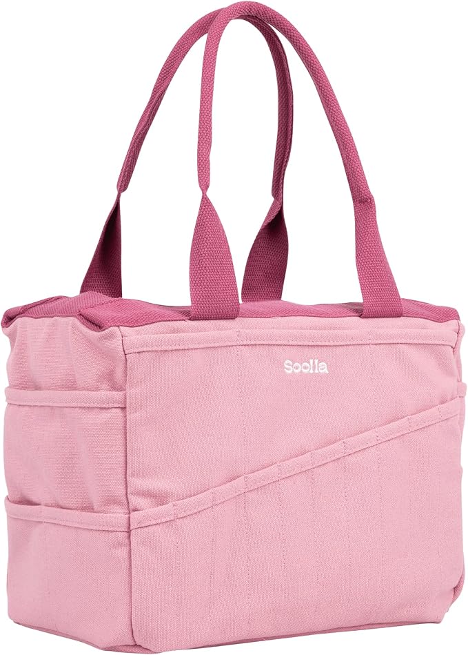 Soolla Studio Bag: Art Supply Storage Organizer & Pottery Tool Bag, Washable Tote, Yarn Bag, Crochet, 30 Pockets, 15+ Colors