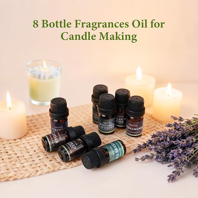 SAEUYVB Candle Making Kit,DIY Soy Candle Making Supplies/Kit for Adults | Complete Candle Kit with Digital Wax Warmer,Soy Wax,Candle Jars,Scents,Molds and More,Perfect for DIY Handmade Craft