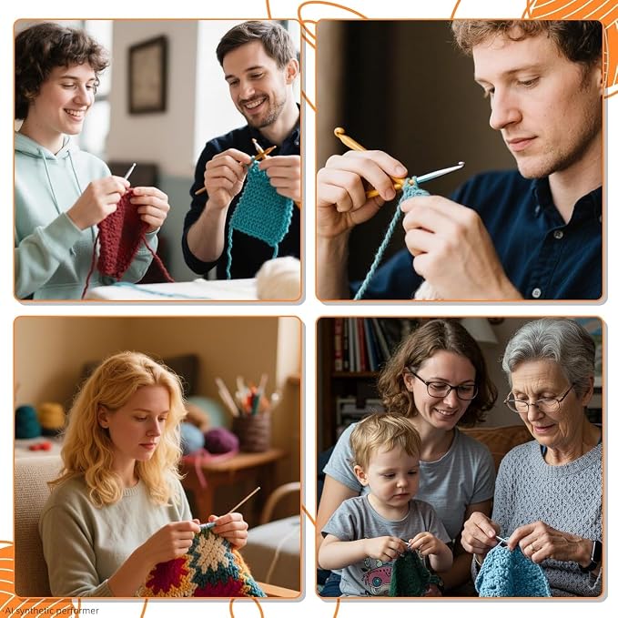 Yinsun 12 Crochet Yarn for Crafts, Mini Acrylic Yarn for Beginners (12x15g) | 12 Colors Yarns, Yarn Bulk, Rainbow Colors, for Starters, Knitting Crochet Crafts, estambres para tejer a crochet