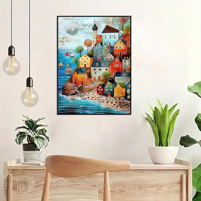 ijbnhd Diamond Art Kits for Adults House Diamond Painting Kits 12x16inch