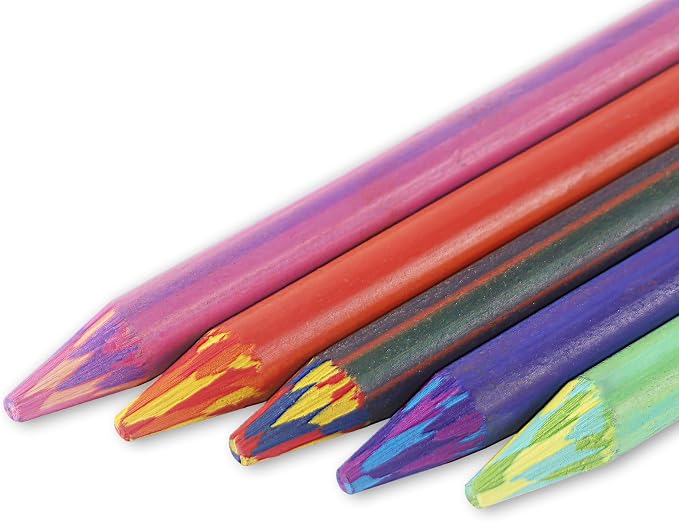 5.6MM Mechanical Pencil Lead Refills - Rainbow, Graphite - Soft, Medium, Hard - Clutch Pencil Refills - 5 PCs