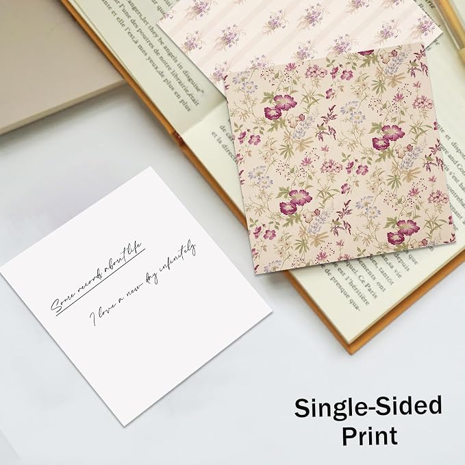 PRSTINCOL Scrapbook Paper,16 Sheets 5.8x5.8 Inch Vintage Floral Style Scrapbook Supplies,Single-Sided Vivid Origami Decoupage Paper for DIY Crafts, Card Making, Art Journaling