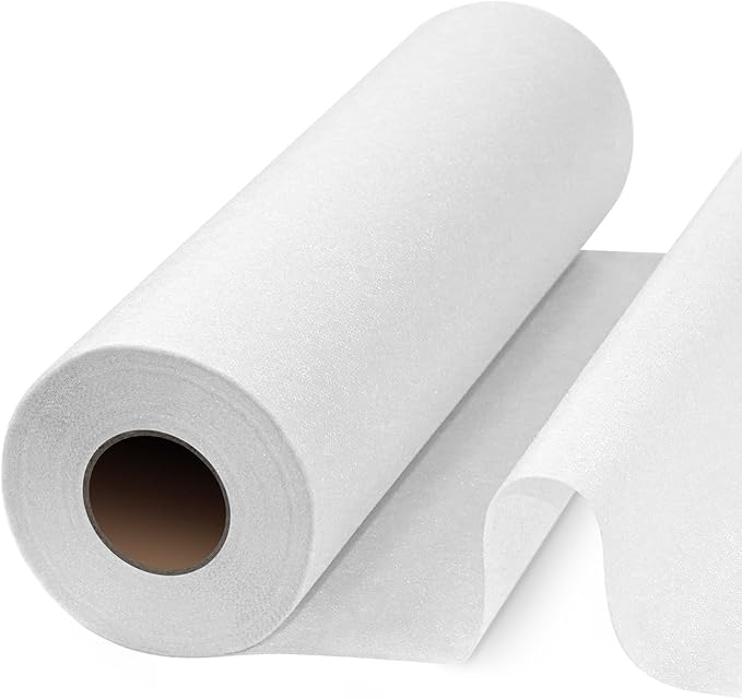 PLANTIONAL 11.6"x30yd Light Weight Non-Woven Fusible Interfacing for Sewing | Available in Black and White; Fusible Interfacing Fabric for Sewing ; Single-Sided Interfacing for DIY Crafts & Clothing