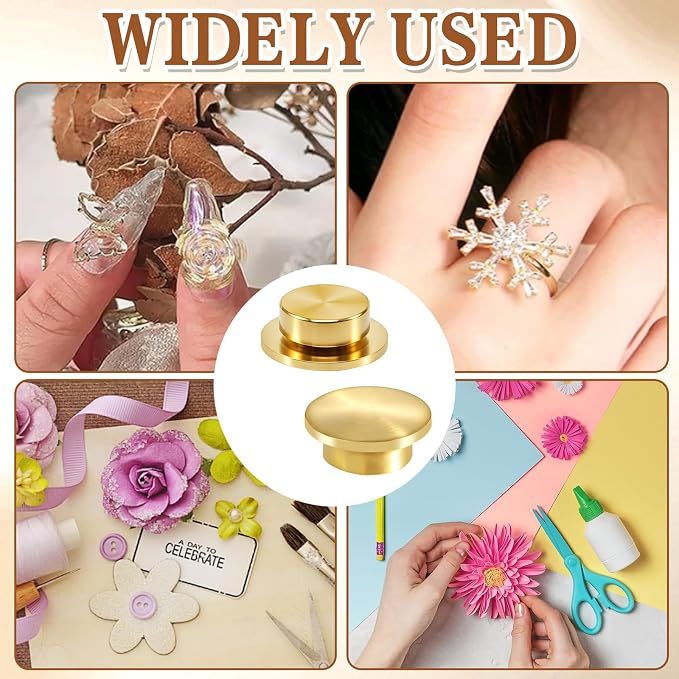 20Pcs Card Making Rotating Spinners Dies, 360° Smooth Spinners for DIY Paper Crafts Scrapbooking Jewelry Nail Art, Mini Metal Bearings for Greeting Cards, Gold 5x7x2.5mm