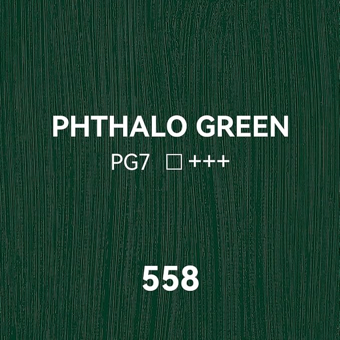 PHOENIX Phthalo Green Oil Paint - Studio Oil Paint Single Large Tube - 170ml / 5.75 Fl oz. Phthalo Green 558