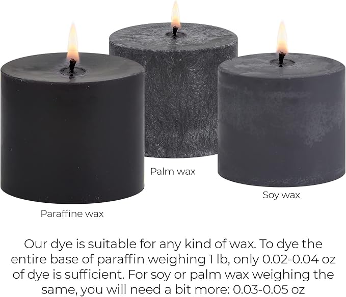 Black Candle Dye 2oz for Soy Candle Making – Concentrated Wax Color Chips | Highly Concentrated Candle Wax Dyes – Candle Shop Premium Color Dye Chips for Soy Wax, Beeswax, Paraffin